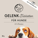 Etikett der Gelenktabletten für Hunde: 120 Gelenktabletten (90g)